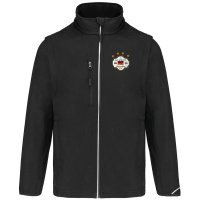 Softshell Jacke mit abnehmbaren Ärmeln schwarz / Unisex Softshell Jacke mit abnehmbaren Ärmeln schwarz / Unisex