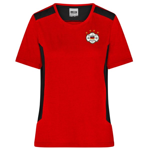 Workwear T-Shirt rot-schwarz / Damen