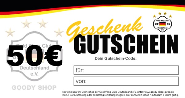 50,00€ Geschenk Gutschein