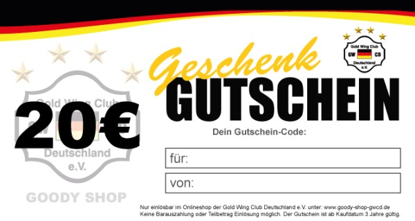 20,00€ Geschenk Gutschein