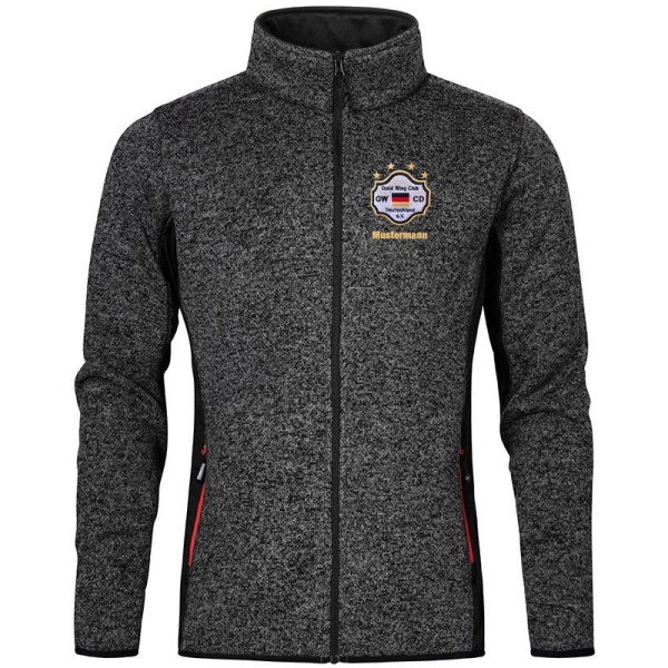 Strick-Fleece-Jacke grau / Herren