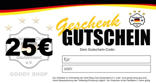 25,00€ Geschenk Gutschein