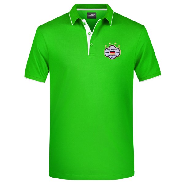 Polo-Shirt Stripes grün-weiß / Herren