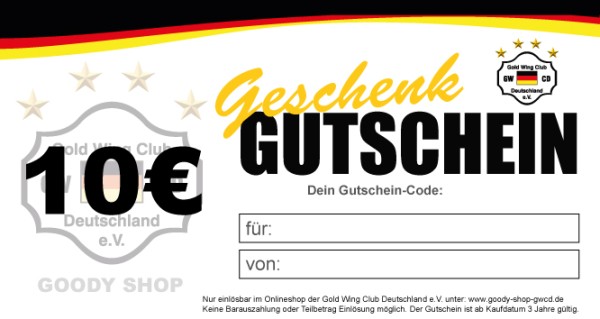 10,00€ Geschenk Gutschein