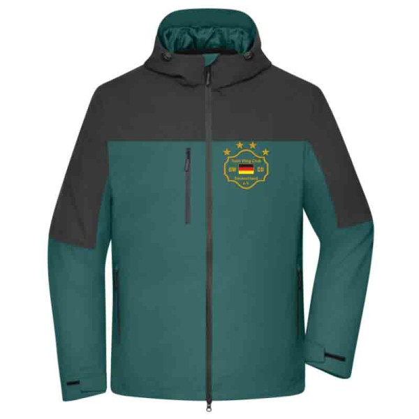 3-in-1 Jacke mit GWCD Schriftzug grün / Herren